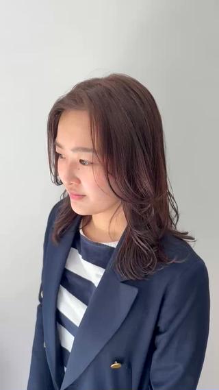 セミロング カラー momo / カラーモデルのヘアスタイル