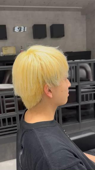 ハイトーンウルフスタイル！ムラシャンのみの抜きっぱなしブロンド！ブリーチカラーも得意です！ 