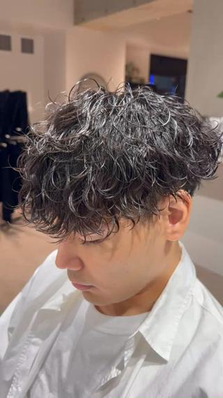 ショート パーマ メンズ メンズ特化 ナカネ カツヤのヘアスタイル