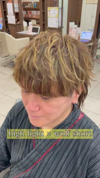 ショート カラー パーマ メンズ 大澤　裕貴 【メンズカット】のヘアスタイル