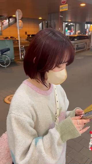 ショート 韓国ボブ/縮毛矯正 /レイヤーカットのヘアスタイル