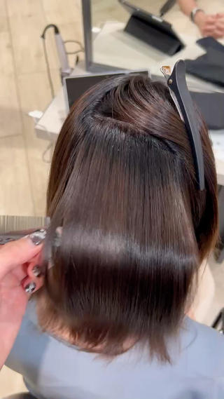 セミロング 髪質改善×透明感カラ ー/新宿/SHOKIのヘアスタイル