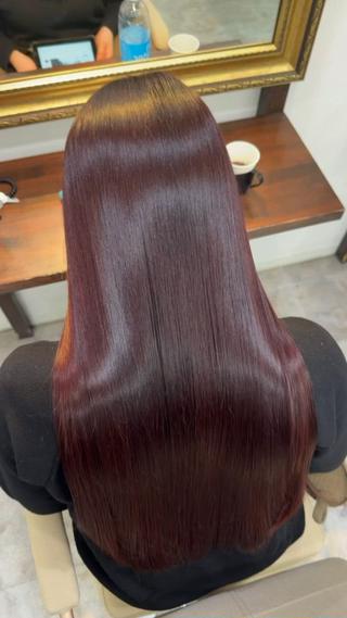 ロング カラー 髪質改善×縮毛矯正 saLyu川島のヘアスタイル