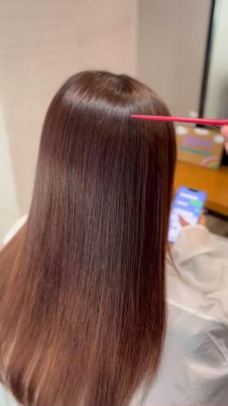 毛先のダメージ部分は外してしっかりサラサラに 