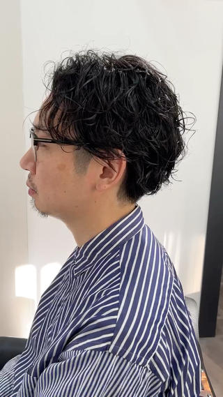 メンズパーマ/ビジネスマンスタイル/メンズマッシュ/ツーブロック／刈り上げ/ニュアンスパーマ/西梅田/梅田/大阪 