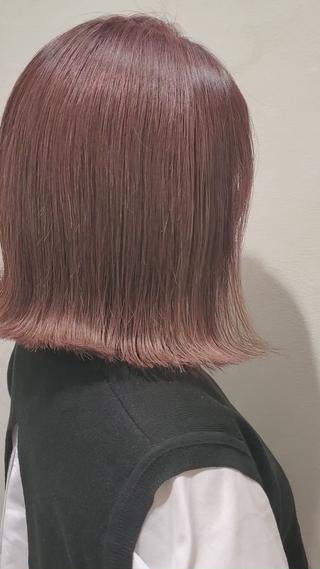 白髪のあるお客様を白髪染め使わずお洒落なエモピンクに☆ 