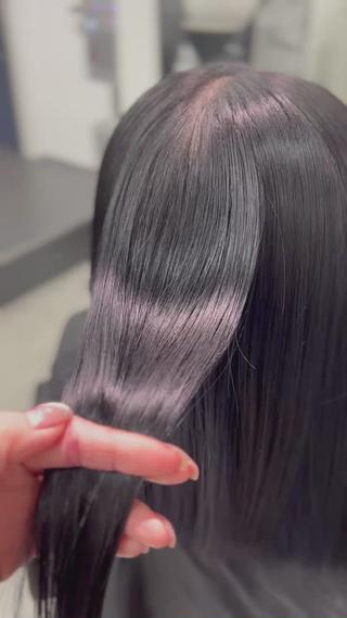 ミディアム カラー ハイトーン&髪質改善 &韓国エクステ🤎のヘアスタイル