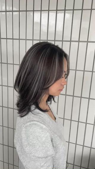 シルバー系ハイライト 