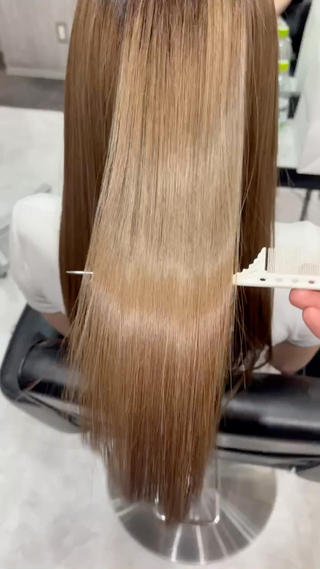 セミロング 石井希武/学芸大学/ パーマ/縮毛矯正のヘアスタイル