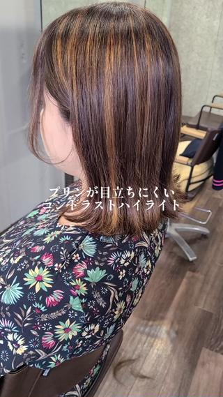 プリンを目立ちにくくするハイライトスタイル
Instagramterra_daisuke