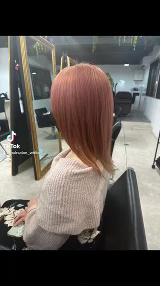 ミディアム ❤️可愛いハイトーン を造る❤️AKIRAのヘアスタイル