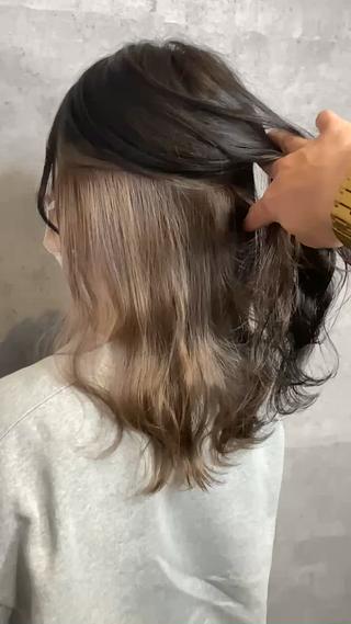 ミディアム ❤️可愛いハイトーン を造る❤️AKIRAのヘアスタイル