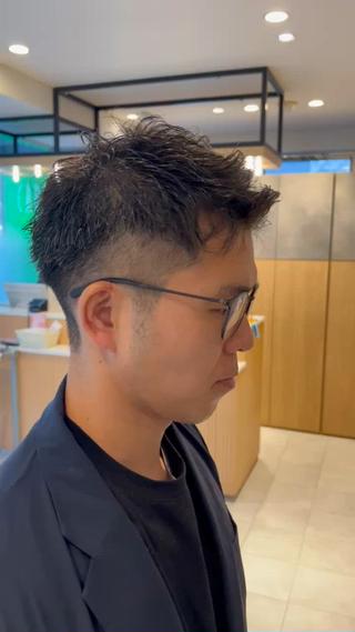 ショート パーマ メンズ 門岡 昌輝のヘアスタイル