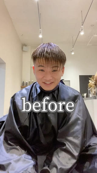 フェードと束感のコラボレーション!
カラーをブルー系にする事によって爽やか感アップ