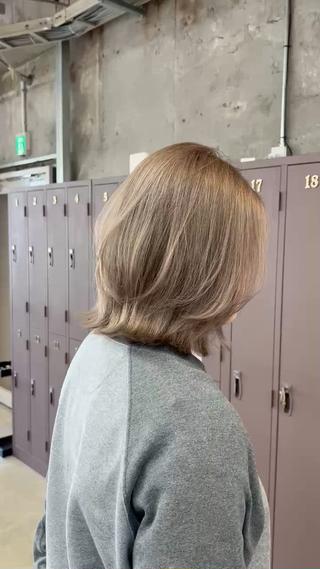 ミディアム カラー 韓国ヘア /男女☘️ 細江 美紅のヘアスタイル