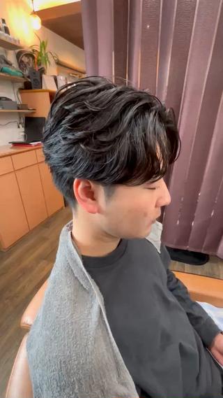 ショート パーマ メンズ 平井 智宏のヘアスタイル