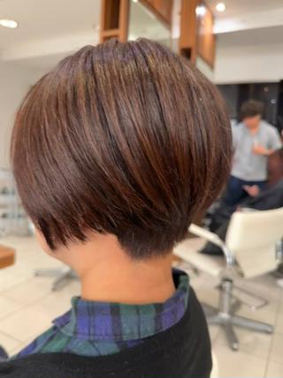 ショート 髪質改善×白髪ぼかし 美容師✂️武澤龍賀のヘアスタイル