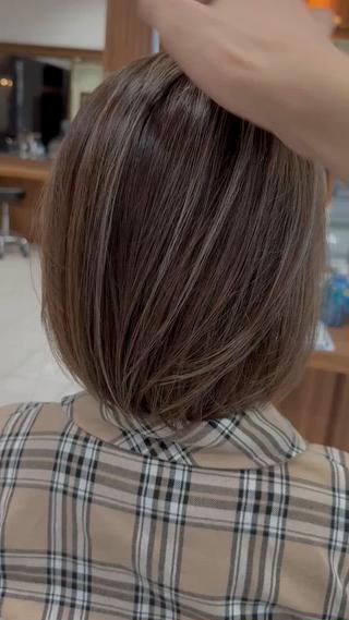 ショート 髪質改善×白髪ぼかし 美容師✂️武澤龍賀のヘアスタイル