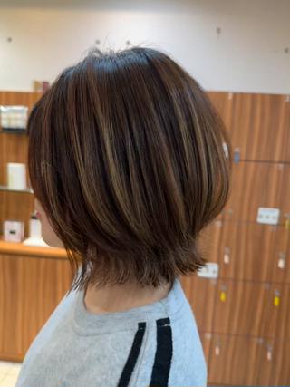 ショート 髪質改善×白髪ぼかし 美容師✂️武澤龍賀のヘアスタイル