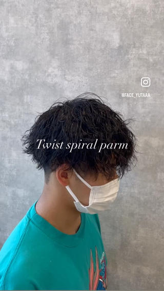 ショート パーマ メンズ YUTA短髪特化 フェザーパーマのヘアスタイル