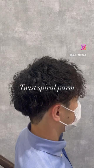 ショート パーマ メンズ YUTA短髪特化 フェザーパーマのヘアスタイル