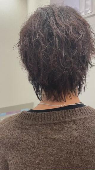 パーマ メンズ 港南台短髪特化 フェザーパーマのヘアスタイル