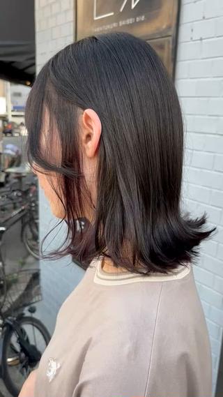 インナーブリーチベースのお客様にパープルをオンカラー
メイプルトリートメントでサラサラ