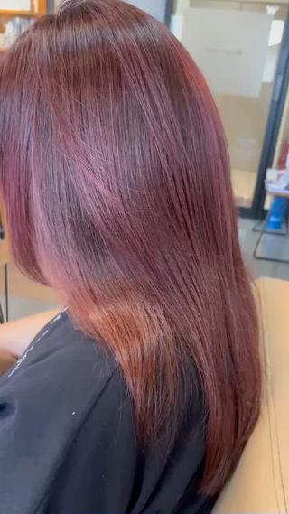 セミロング 阪神西宮★JUNO 川﨑温子のヘアスタイル