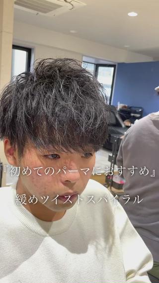 ショート カラー パーマ メンズ 【メンズヘアの匠】 タニ 心斎橋 アメ村のヘアスタイル