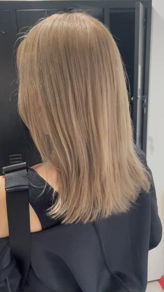 ミディアム 髪質改善色素改善特化 keiのヘアスタイル