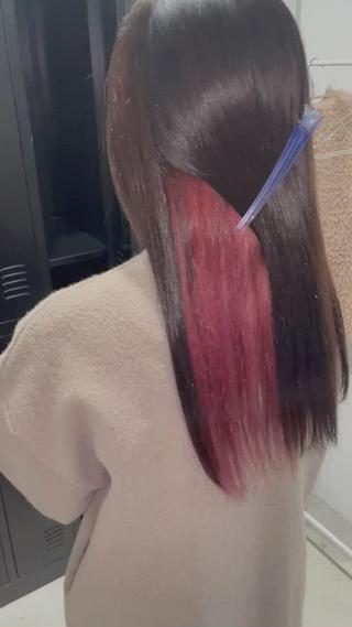 セミロング カラー 髪質改善色素改善特化 keiのヘアスタイル