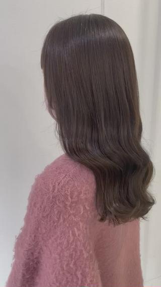 ミディアム カラー 髪質改善色素改善特化 keiのヘアスタイル