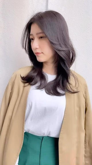 ワンホンヘア　韓国風ヘア　地毛風アッシュカラー 