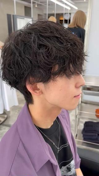 パーマ メンズ ⚡️メンズ/波巻き/ 片岡篤宣/水戸⚡️のヘアスタイル