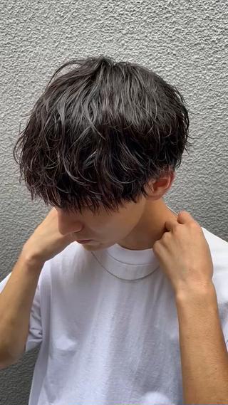 パーマ メンズ ⚡️メンズ/波巻き/ 片岡篤宣/水戸⚡️のヘアスタイル