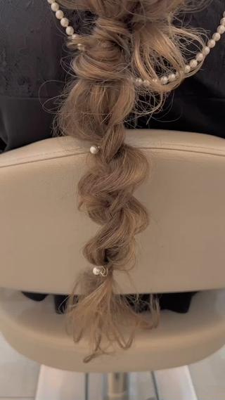 スーパーロングヘア編みおろしアレンジ♪ 