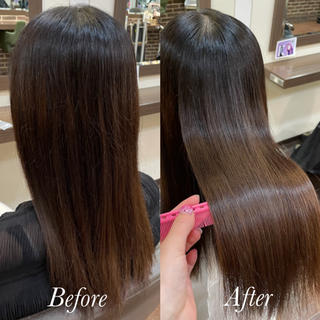 髪質改善グラストリートメント

ドライヤーで乾かすと広がっちゃうのが悩みのお客様にもオススメです 