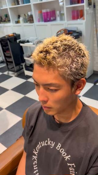 ショート カラー パーマ メンズ 奈良/生駒/FEEL /ﾉｶﾞﾐﾄｼｷのヘアスタイル