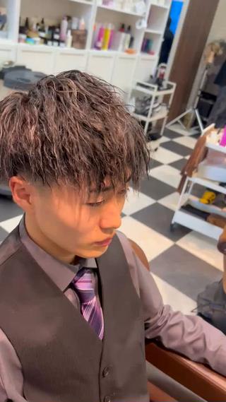 ショート カラー パーマ メンズ 奈良/生駒/FEEL /ﾉｶﾞﾐﾄｼｷのヘアスタイル