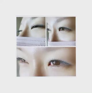 Allカラーエクステ。ブルー系でCカール、長さは全体11㎜目頭10.9㎜ご参考までに★