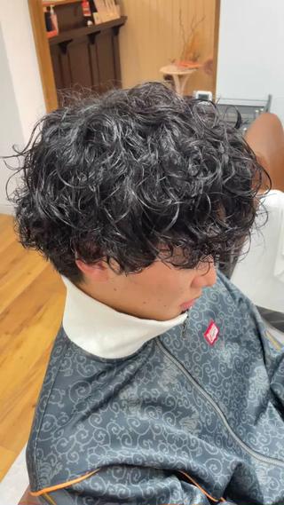 ロング パーマ 角田 楓のヘアスタイル