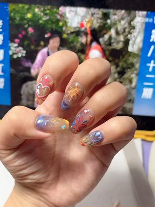 花火マグネットネイル7980円 