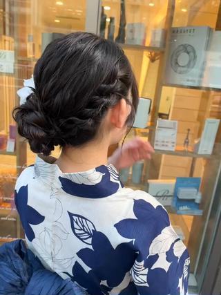 Miwa🦋渋谷/ 透明感カラー/セットのヘアスタイル