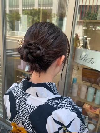Miwa🦋渋谷/ 透明感カラー/セットのヘアスタイル