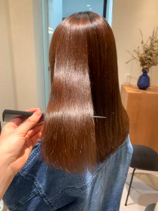 癖を伸ばして柔らかい質感に仕上がります