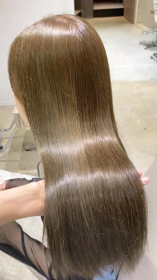 ロング オリーブ🌿ブリーチ なし◎Azusaのヘアスタイル