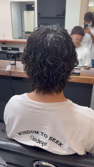 メンズウルフ 波巻きスパイラル 