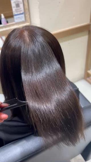 ブリーチ毛でもこの艶感 