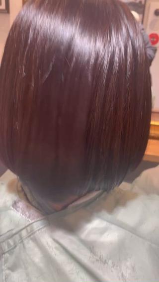 ドライのみで内巻きに入るようにカット 