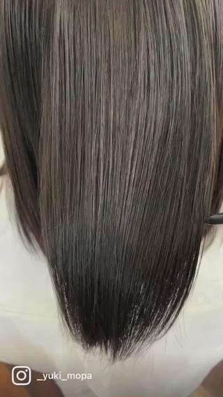 最少ダメージカラー、トリートメント
で、このツヤ
ストレートをかけてもさらにサラツヤに